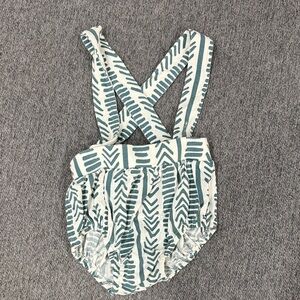 Kate Quinn Green and Cream Patterned Romper